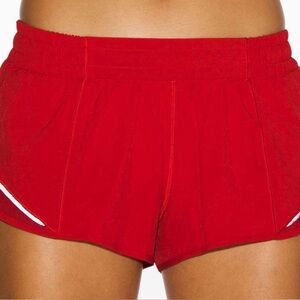 lululemon athletica Cherry Red Athletic Shorts